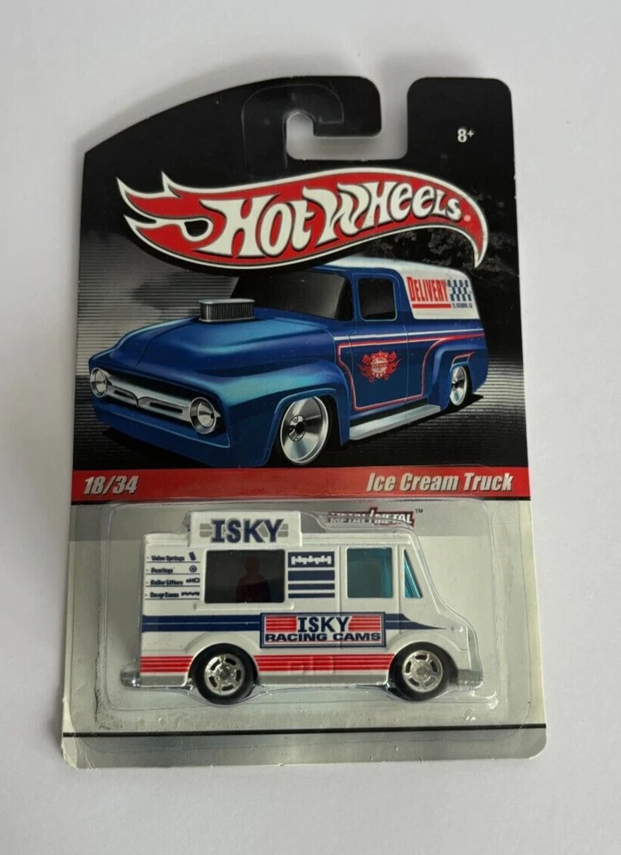 HOT WHEELS Ice Cream Truck Slick Rides real riders white 18/34 - Image 1 of 1