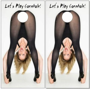 Lets Play Cornhole Girl lustig Cornhole Wickeltasche Werfen Haut Aufkleber Wraps - Bild 1 von 1