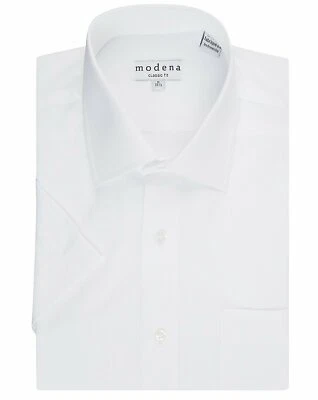 Camisa de vestir texturizada manga corta calce clásico Modena para hombre - tallas grandes y altas Foto 1 de 2