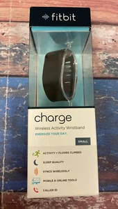 Fitbit Charge Activity + Sleep Wristband Small Black - Picture 1 of 10