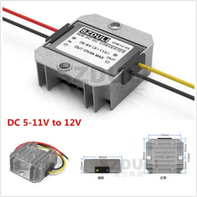 Convertidor escalonado de aluminio 5-11 V DC 12V Boost Converter Módulo regulador de voltaje Foto 1 de 4