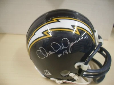 Charlie Joiner Signed Chargers Bengals Mini Helmet Auto Autograph #18 JSA - Image 1 of 3