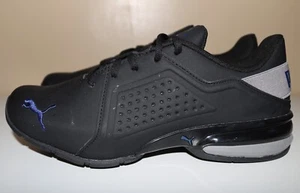 NEW Puma Viz Runner black blue athletic shoes Size 9 Men's 191037-08 - Picture 1 of 6