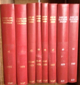 RADIO AND ELECTRONIC ENGINEER MAGAZINE EX-LIBRARY BOUND VOLUMES 8 VOLS - Picture 1 of 2