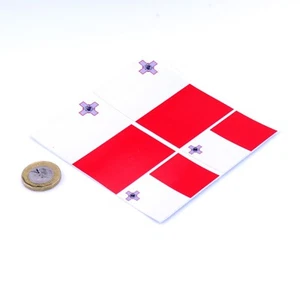 Malta Flag Stickers x4 3" & 2" Car Vinyl Rally Racing Window Decals - Picture 1 of 1