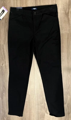 Pantalones de mujer Chaps 1716691 ajustados elásticos entrepierna de 30", negros talla 8 Foto 1 de 4