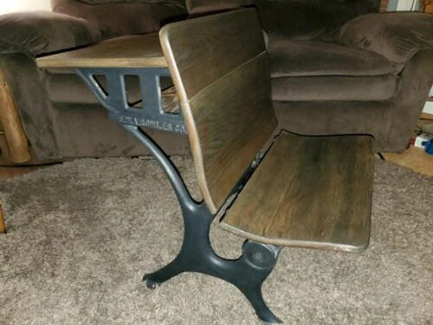 E.W.A. Rowles Co. Antique School Desk Cover