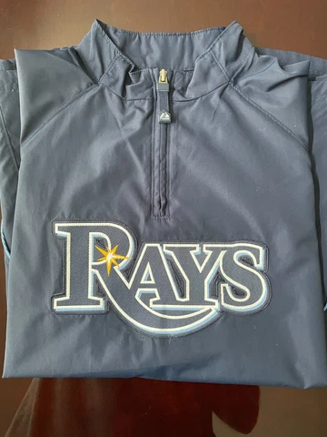 TAMPA BAY RAYS MLB AUTHENTIC MAJESTIC WOMENS X-LARGE PULLOVER 1/4 ZIP JACKET Cover