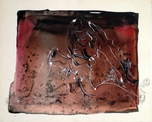 Julian Ritter Nude Lady's Fantasy Mixed Media on Matte 19" x 23" - 177 - Picture 1 of 3