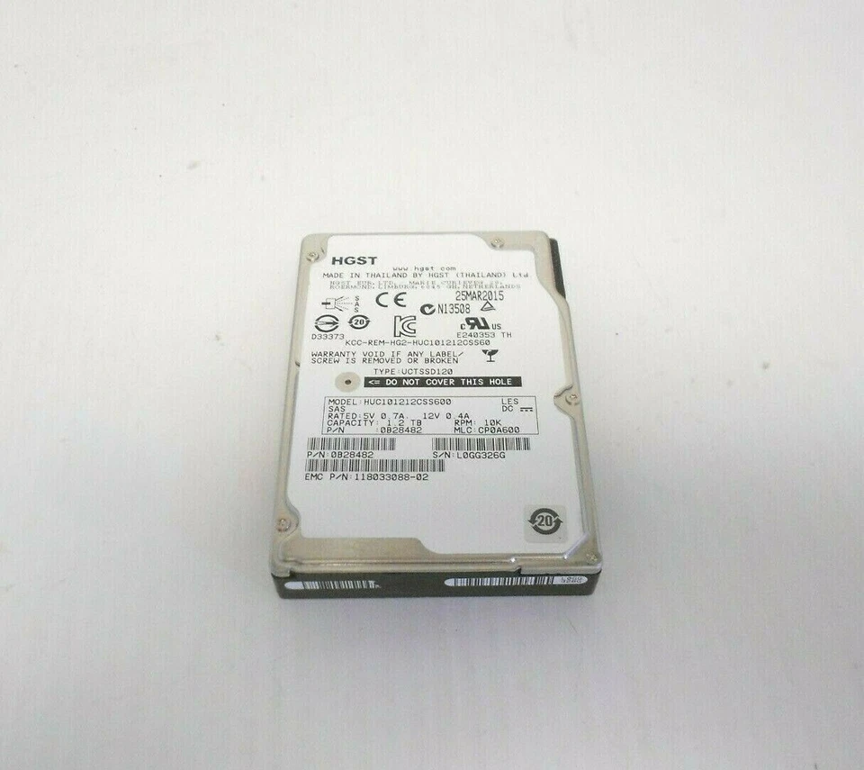Hitachi HGST 1.2TB 10K 6Gbp/s SAS Hard Drive 2.5" HDD HUC101212CSS600 Dell / HP - Image 1 of 1