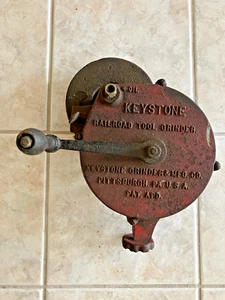 AMOLADORA DE HERRAMIENTAS DE FERROCARRIL KEYSTONE HECHA DE COLECCIÓN PITTSBURGH PA EE. UU. PIEDRA DE AFILAR - Imagen 1 de 14