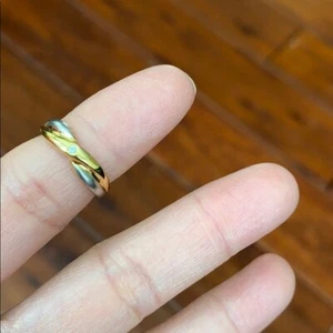 Anillo de compromiso alianza de boda de diamantes amarillos de oro real de 14 quilates 4,5 7,75 - Imagen 1 de 7