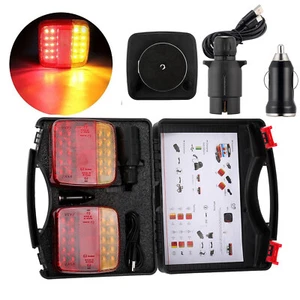 12-24V Tylne światło Przyczepa Zestaw świateł Bezprzewodowy magnes Bezprzewodowy Bezprzewodowy Bezprzewodowy Bezprzewodowy Akumulator LED SET - Zdjęcie 1 z 12