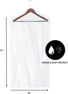 Plasticplace Clear Plastic Garment Bags 21" X 4" X 54", 50 Count - Picture 1 of 5