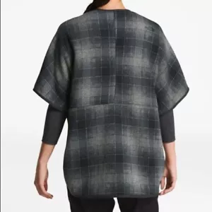 Maglione pullover poncho a mezzaluna North Face blu a quadri (NF0A3ME5) piccolo - Foto 1 di 10