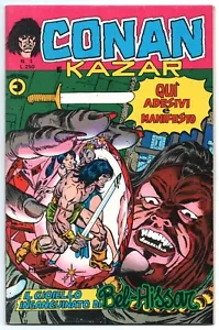 CONAN E KAZAR corno N.1 IL GIOIELLO INSANGUINATO DI BEL-HISSAR poster + adesivi - Foto 1 di 14