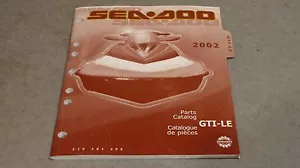 2002 SEA DOO GTI-LE  PARTS CATALOG 219 301 290 - Picture 1 of 1