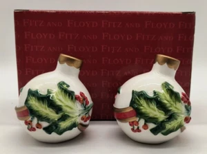 2004 Fitz & Floyd Noel Classique adorno de Navidad salero y pimentero - Imagen 1 de 9