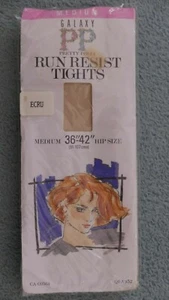 Pretty Polly Run Resist Tights, Ecru, Medium (36”-42”), 1990's Vintage, BNIP - Picture 1 of 2