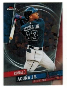 Ronald Acuna Jr ATLANTA BRAVES 2019 TOPPS FINEST Baseball card #33 - Picture 1 of 4