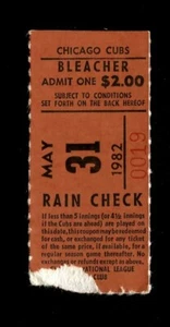 Ryne Sandberg Rookie Year Ticket - 1982 May 31 Ticket Career Hit 43 - Picture 1 of 2