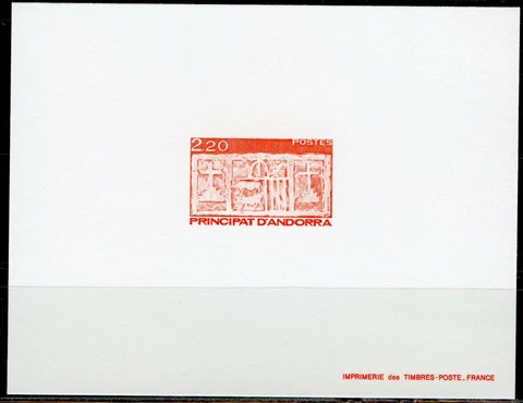 Andorra Proof Luxury Proof Yvert 357 ECU Primitive Of Dales 1987 Cover