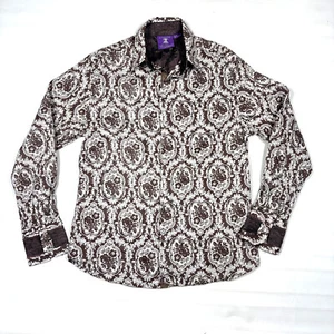 Camisa Jimi Hendrix Experience The Purple Label Marrón Manga Larga Botón Para Hombres Med - Imagen 1 de 9