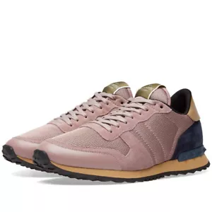Valentino Garavani Mesh Rockrunner Sneakers Pink Navy 43 US 10 UK 9 AS NEW - Picture 1 of 16