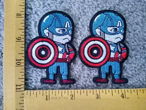 LOT OF 2 MARVEL SUPER HEROES IRON ON PATCHES free shipping - Picture 1 of 2