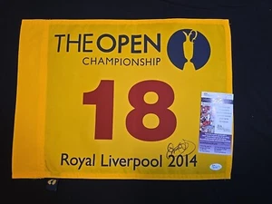 RORY MCILROY SIGNED THE BRITISH 2014 OPEN  CHAMPIONSHIP FLAG JSA - Picture 1 of 2