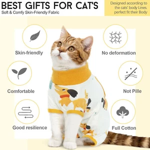 DENTRUN Cat Surgery Recovery Suit Female Male Soft ,Kitten Surgical Collar XL - Picture 1 of 6