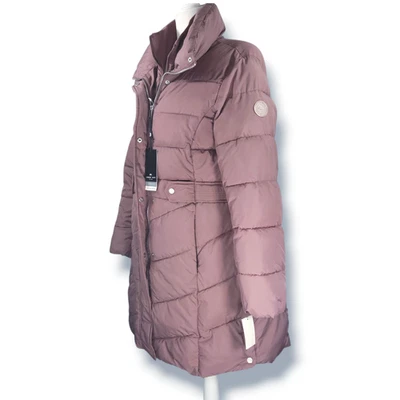 NWT Andrew Marc Adler Bib Cozy Winter Puffer Long Coat Sz. L [12-14] Rose Taupe - Image 1 of 4