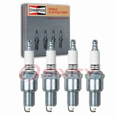 4 pc Champion Double Platinum Spark Plugs for 1983 Plymouth Turismo 1.6L L4 bd - Image 1 of 4