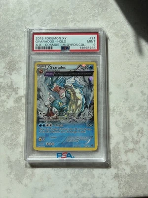 2015 POKEMON XY ANCIENT ORIGINS COSMOS-MEGA GYARADOS COLL GYARADOS-HOLO PSA 9 - Image 1 of 2