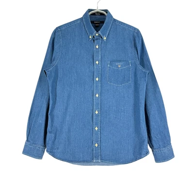 Gant Boys Casual Fit The Indigo Denim Shirt Size 13-14 Year (158/164) - Image 1 of 4
