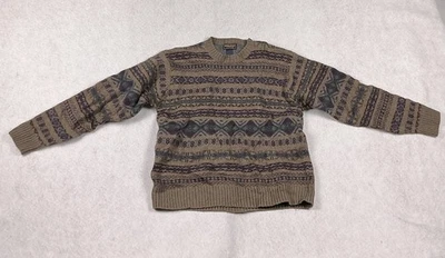 Vintage WOOLRICH 100% Wool Fair isle Knitted Crew Neck Multicolor Sz L - Image 1 of 4