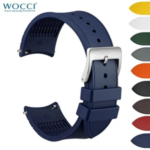 Correa de reloj de silicona WOCCI para hombre, correa de repuesto de liberación rápida ancho 20 22 mm - Imagen 1 de 171