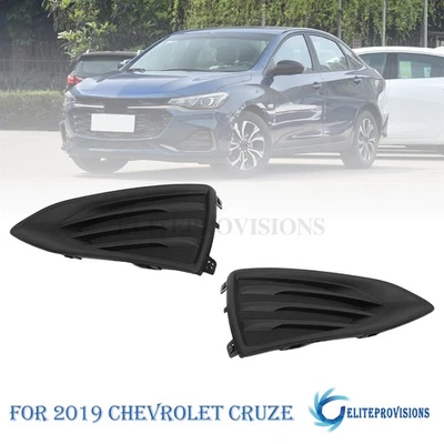 2PCS For 2019 Chevrolet Cruze Front Driver & Passenger Bumper Fog Light Cover Foto 1 de 4