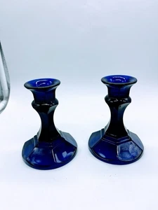 Kerzenständer Kobalt Indiana Glas - Bild 1 von 3