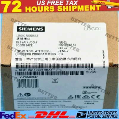 New Siemens 6ED1 052-1CC08-0BA1 6ED1052-1CC08-0BA1 LOGO 24CE module US FREE TAX - Image 1 of 2