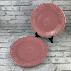 Fiestaware 2 DINNER PLATES Peony Pink 10.5" - Picture 1 of 7