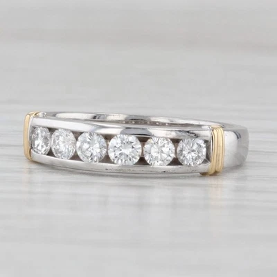 0.50ctw Diamond Wedding Band 14k White Yellow Gold Stackable Ring Size 6.25 - Image 1 of 4