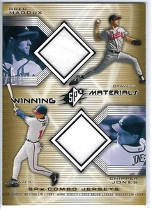 2002 SPx: GREG MADDUX & CHIPPER JONES Combo Jerseys !!! - Bild 1 von 2