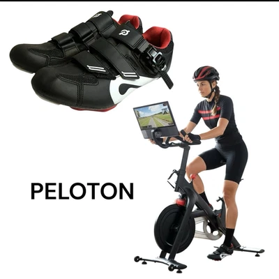PELOTON Bicicleta Ciclismo Spinning ZAPATOS con Botines 42/Mujer 10.5-11 Hombres 8.5-9 Negro Foto 1 de 4