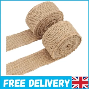 Versatile 10m Jute Craft Ribbon - Rustic Beige Burlap for Decor & Gift Wrapping - Picture 1 of 9