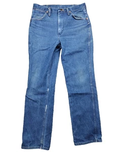 Pantalones de mezclilla Wrangler vintage para hombre 34x32 azul desteñido calce ajustado corte vaquero 936DEN hechos en EE. UU. - Imagen 1 de 17