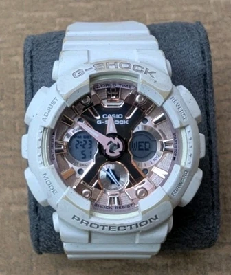 Casio G-Shock Watch GMA-S120MF Analog Digital Unisex White With Rose Gold Dial  - Image 1 of 4