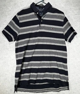 Tommy Hilfiger Hemd Herren Medium Polo Kurzarm Flag Logo Custom Fit Preppy - Bild 1 von 6