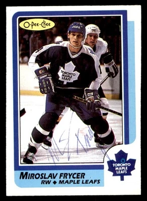 1986 OPC O-Pee-Chee Hockey #68 Miroslav Frycer Signed Autograph (no COA) *d2 - Image 1 of 2