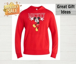 Mickey Mouse Hombre Talla M 46"" Gráfico Sudadera con Capucha COLOR ROJO NUEVO - Imagen 1 de 16